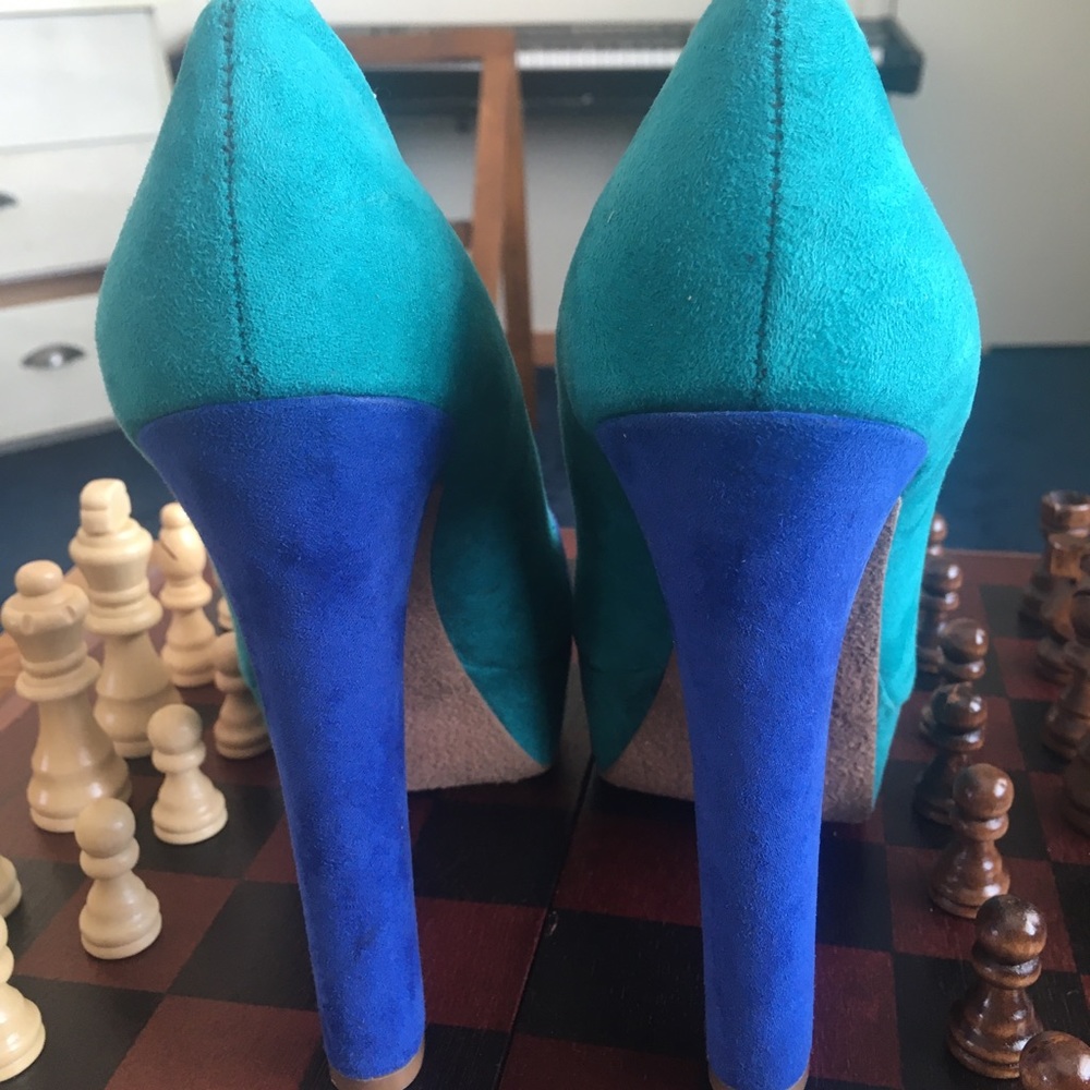 Free Press Bright colorblock High Heels